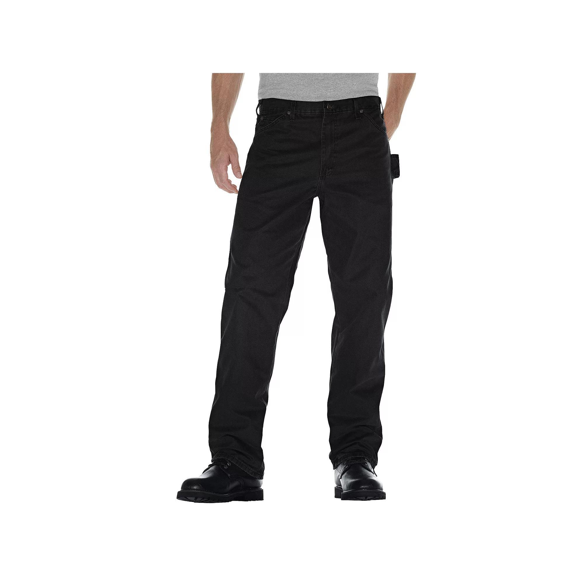 Men's Dickies Sanded Duck Carpenter Jeans, Size: 40 X 32, Rinsed Black Product Image