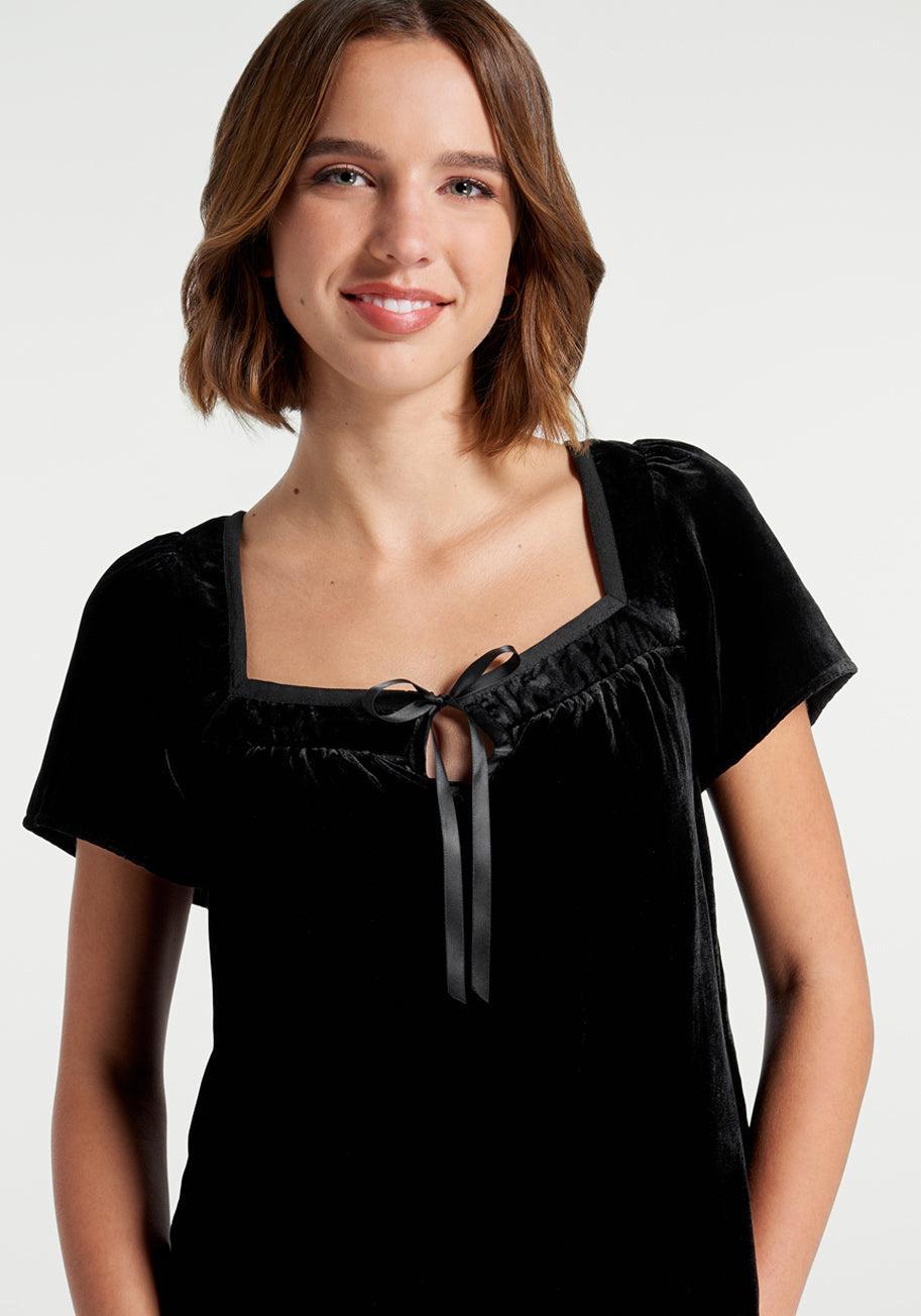 Fit To Be Tied Velvet Top Product Image