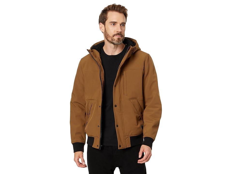 Men's Levi's® Mixed Media Hooded Bomber Jacket, Size: Medium, Green Product Image