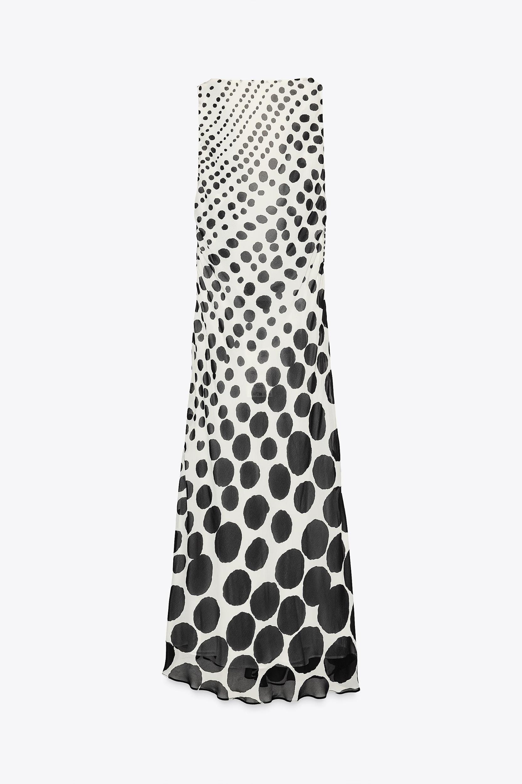 POLKA DOT MAXI DRESS ZW COLLECTION Product Image