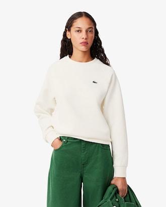 Women's Crew Neck Piqué Sweatshirt Product Image