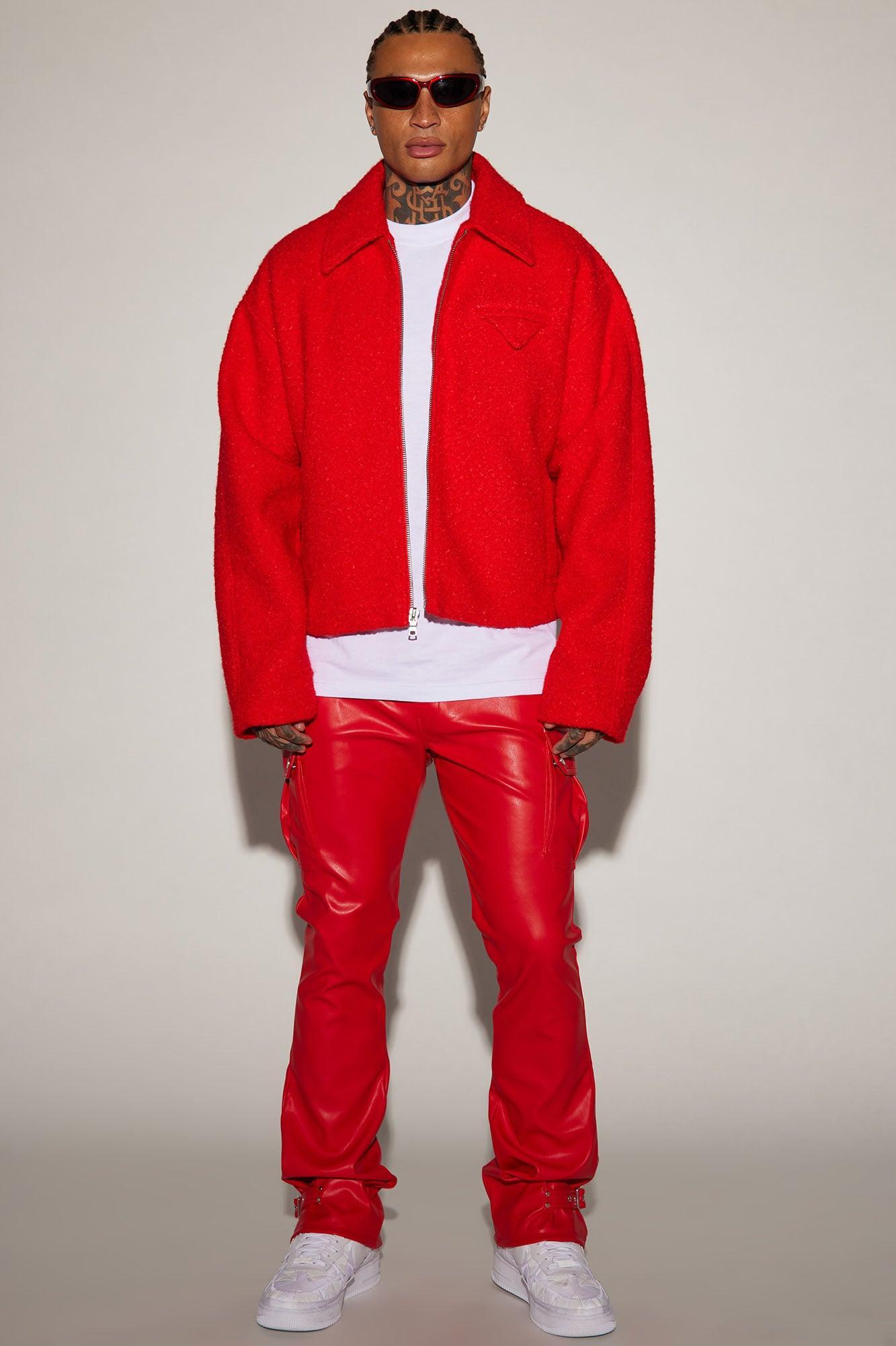 Madrona Drive Cropped Jacket - Red Product Image