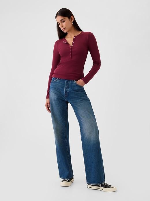 Modern Rib Henley T-Shirt Product Image