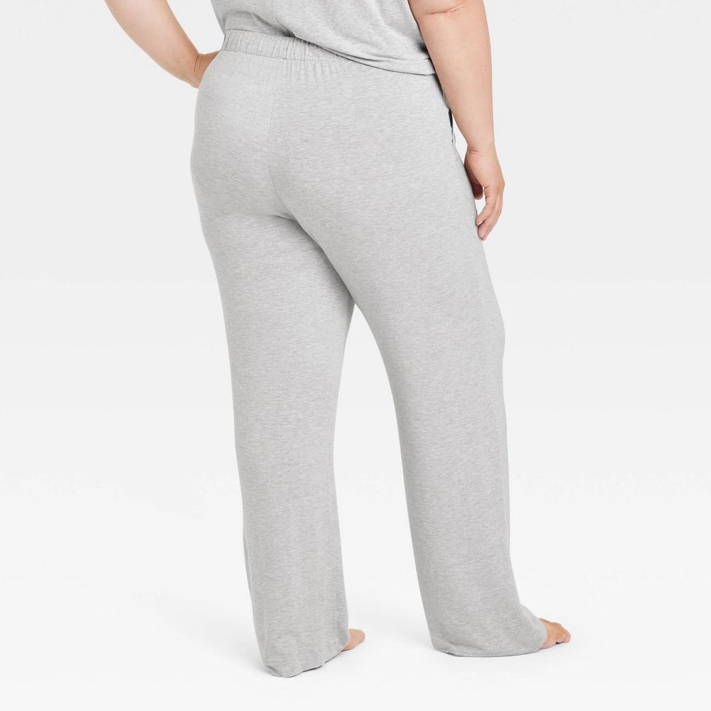 Women's Cloud Knit Pajama Pants - Auden™ Heathered 4X: Modal-Spandex, Elastic Waist, Side Pocket Product Image