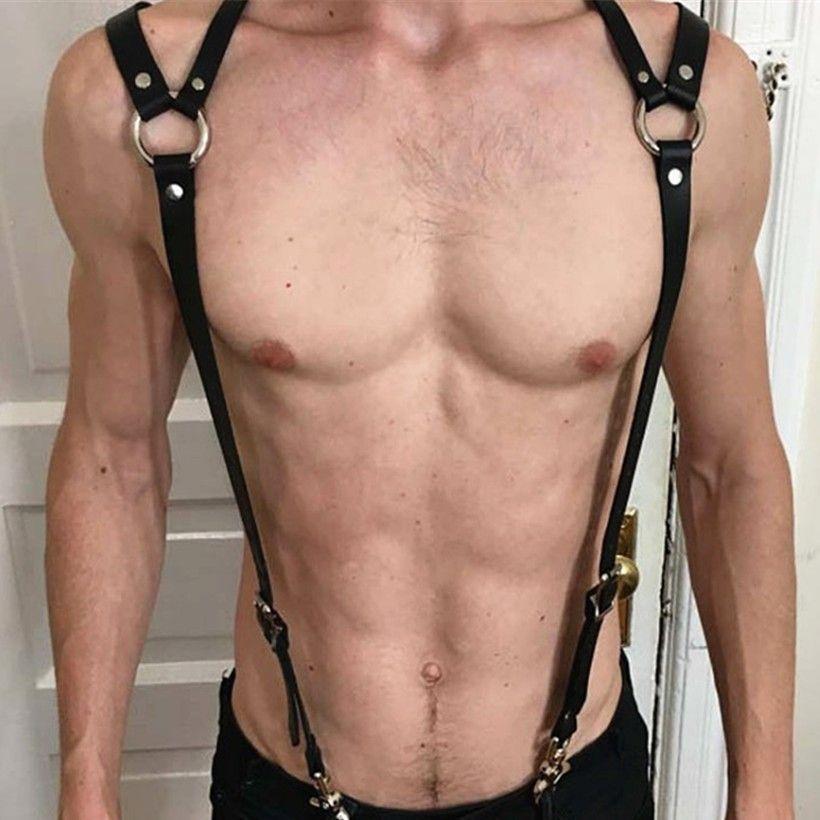Heart Faux Leather Body Harness Lingerie Costume Product Image