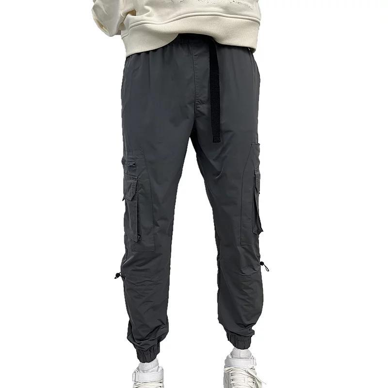 Men's Caliber Denim Co. Attack Nylon Cargo Pants with Buckle, Size: Large, Dark Gray Product Image