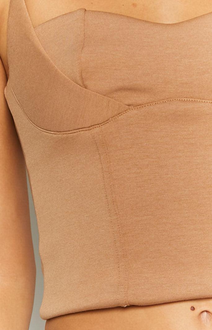 Too Good Brown Corset Top Product Image
