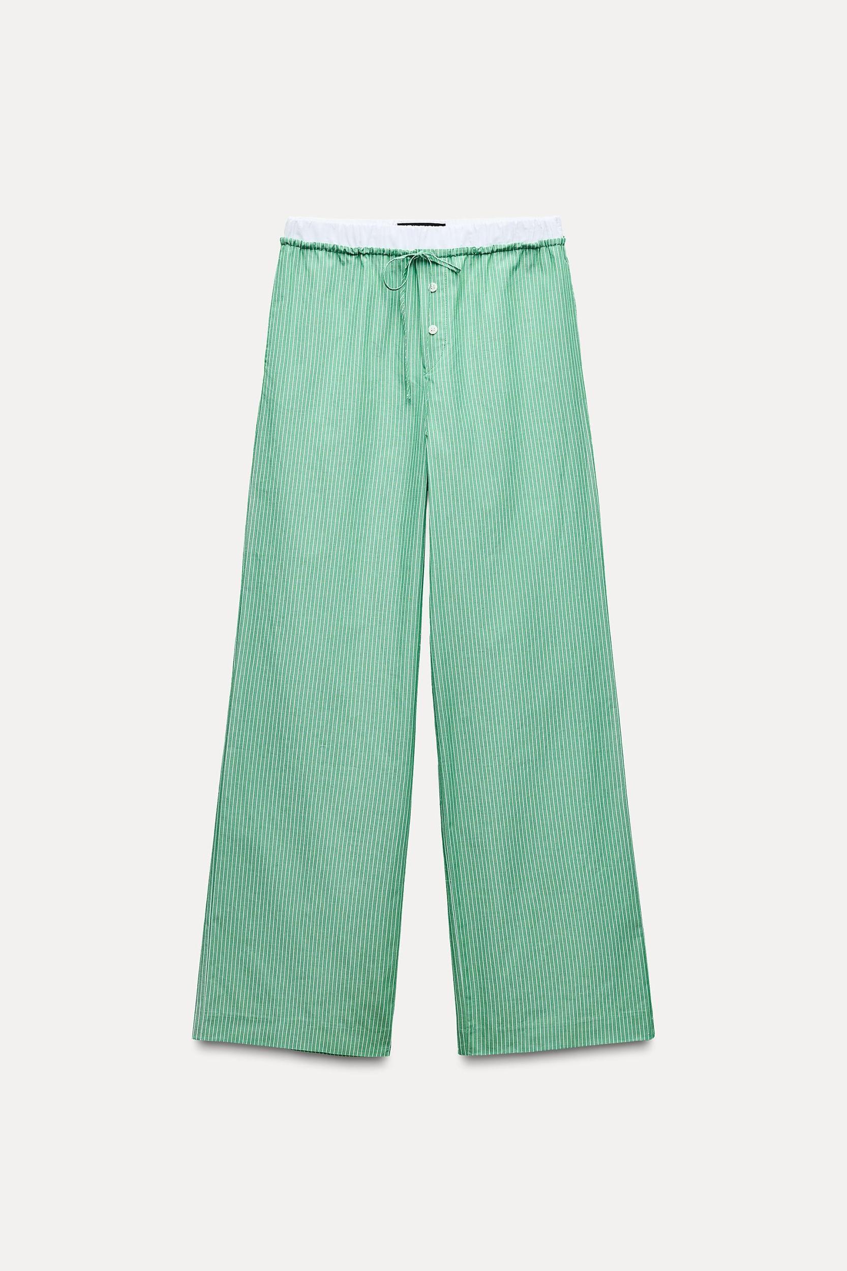 STRIPED BOXER STYLE PAJAMA PANTS Product Image
