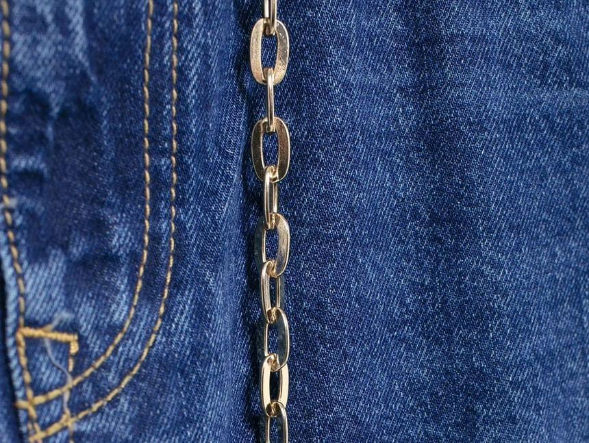 High Waist Washed Wide Leg Jeans With Belt Product Image