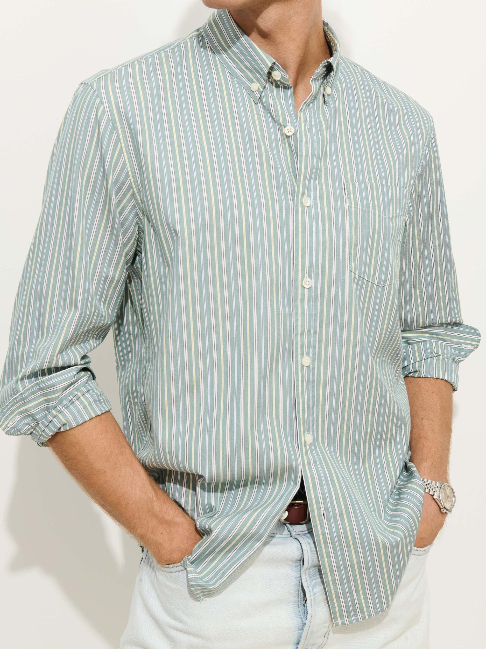 Mill Striped Shirt In Cotton Poplin Product Image