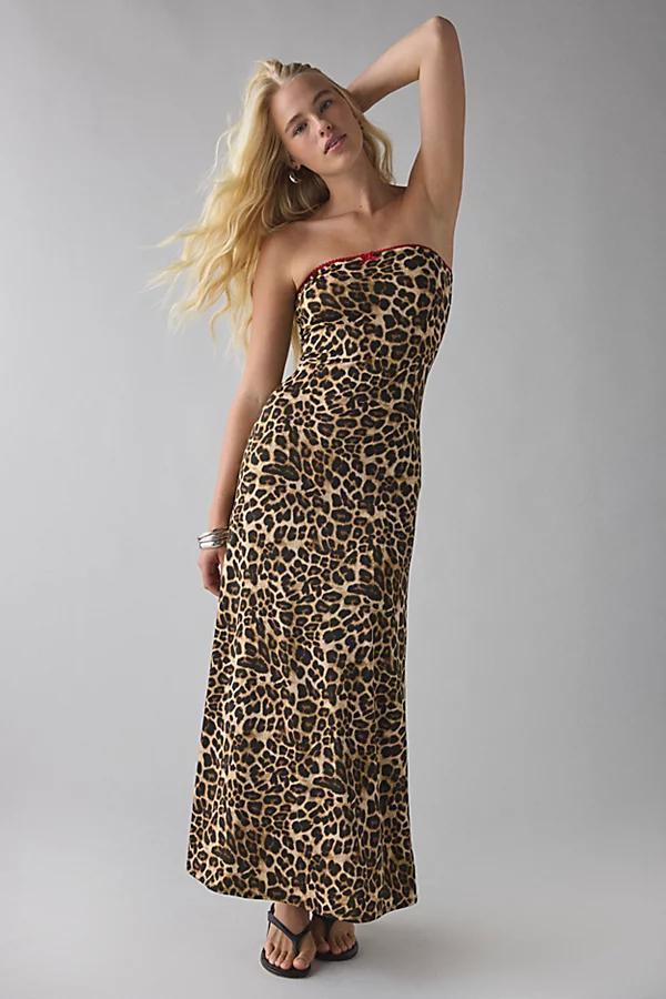 Urban Outfitters UO Alexis Printed Knit Strapless Tube Maxi Dress Womens at Urban Outfitters Product Image