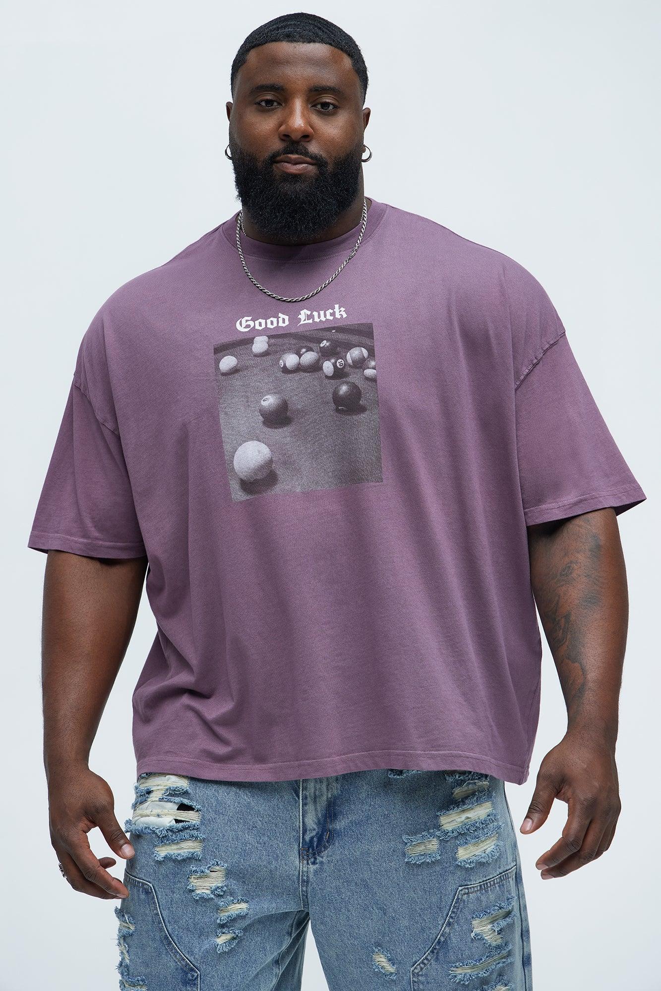 Good Luck Have Fun Oversized Short Sleeve Tee - Purple Product Image