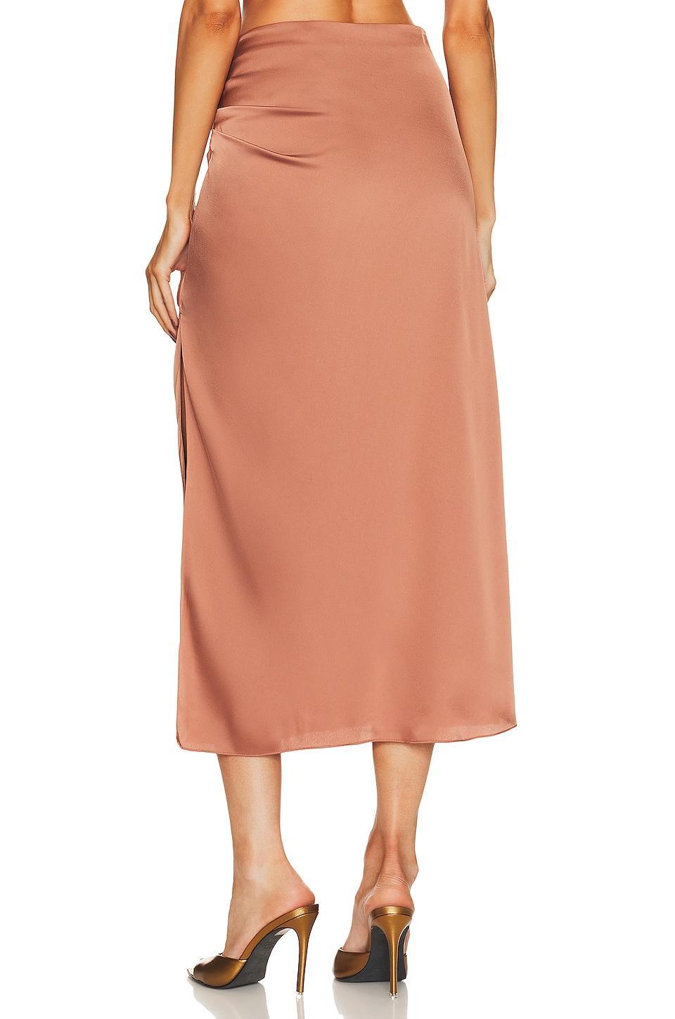 Marguerite Ruched Midi Skirt JONATHAN SIMKHAI STANDARD Product Image