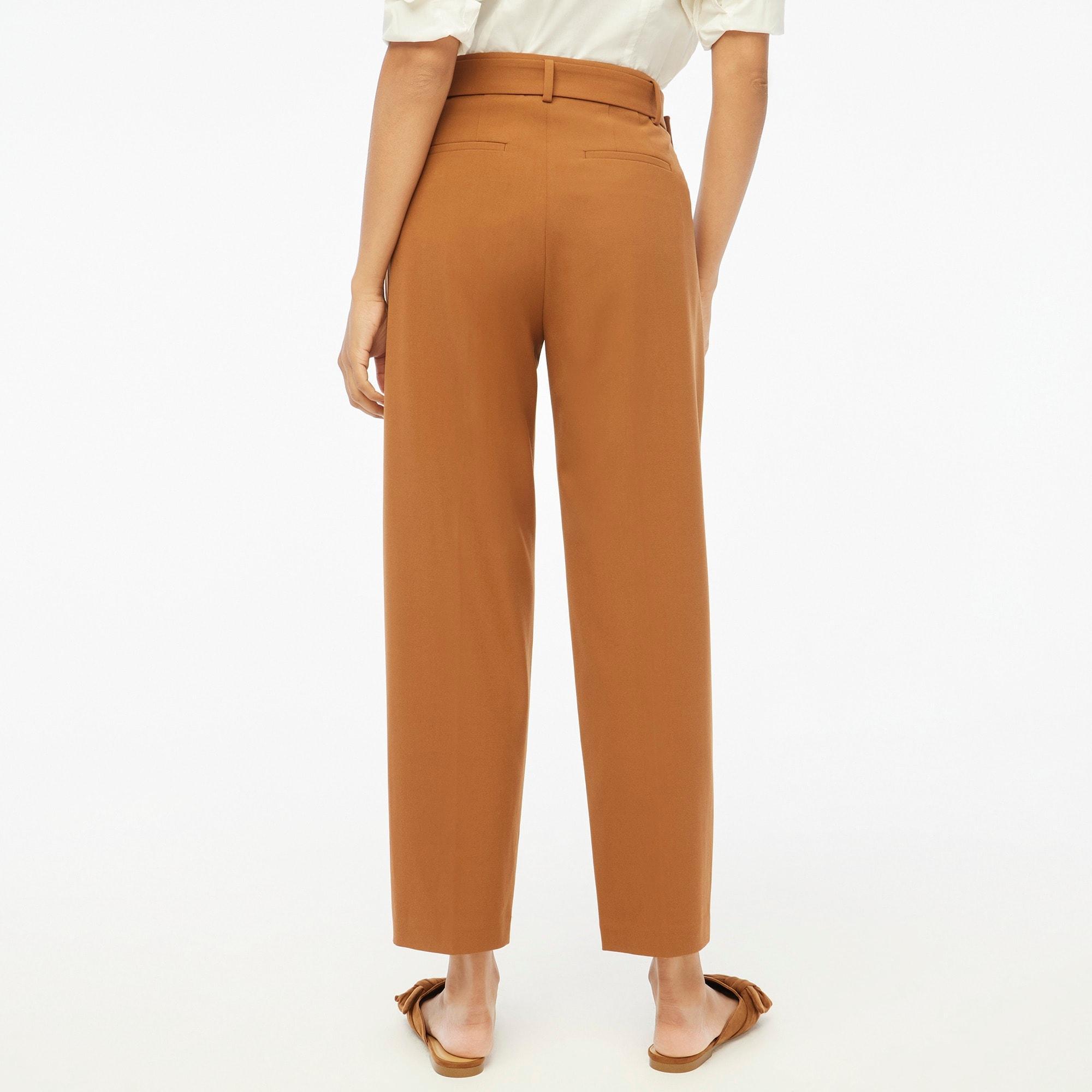 Belted straight-leg trouser pant Product Image