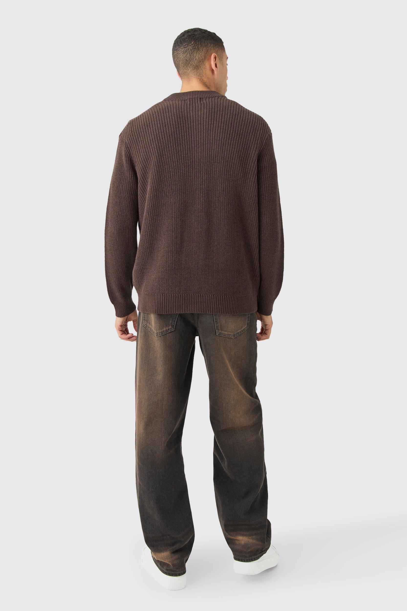 Regular Ribbed Fisherman Knit Bomber Jacket | boohooMAN USA Product Image