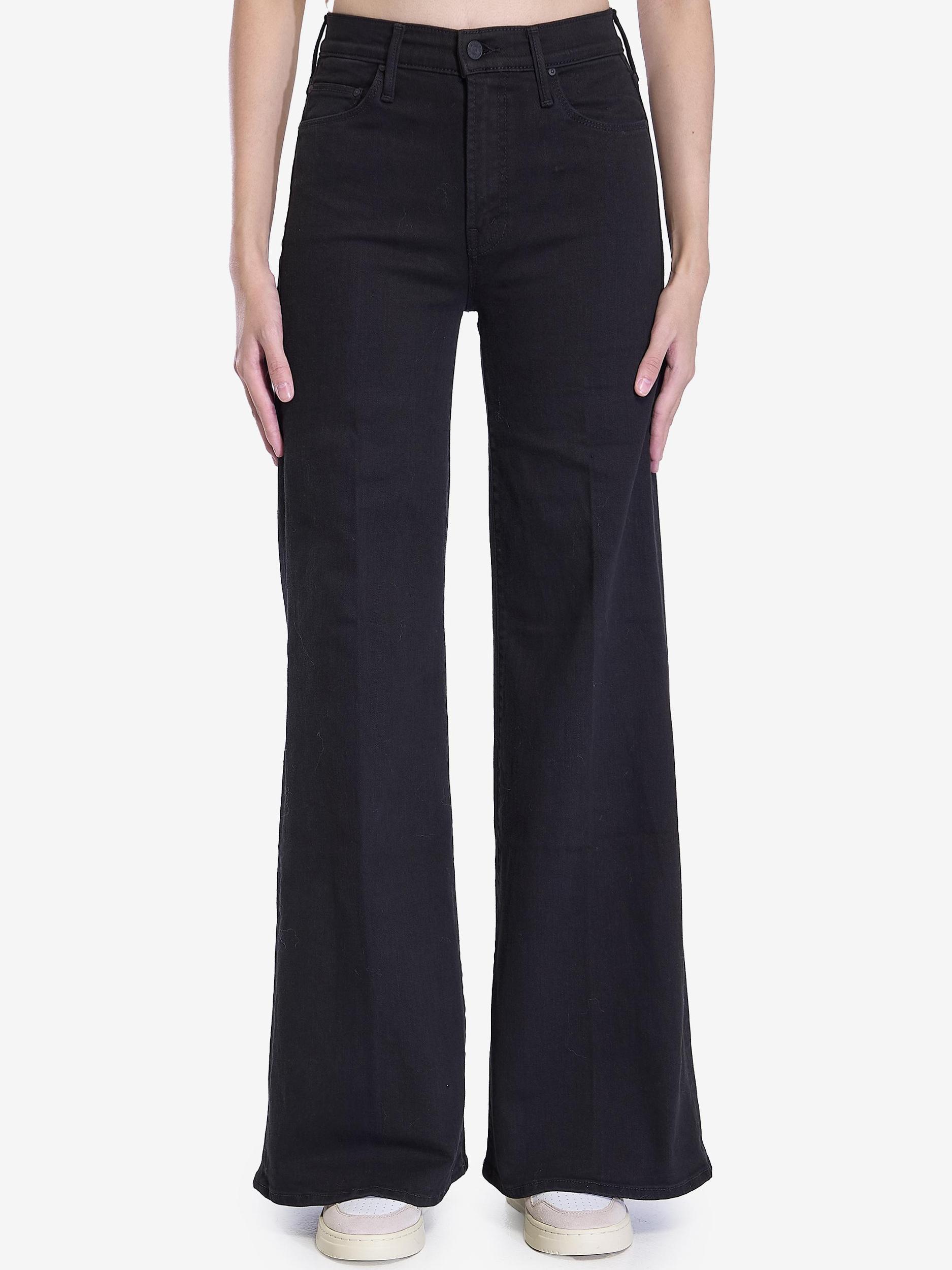 MOTHER Petite Lil Twister Sneak Jeans Pitch In Black Product Image