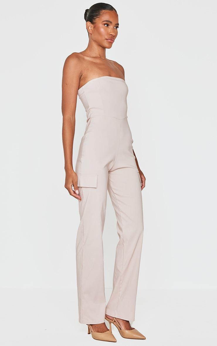 Stone Cargo Style Corset Bandeau Jumpsuit Product Image
