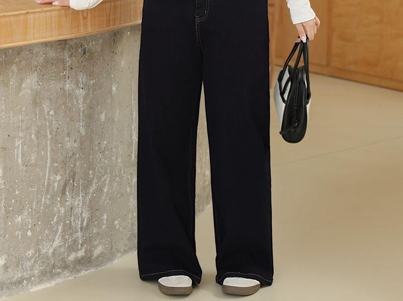 Plus Size High Rise Wide Leg Jeans Product Image