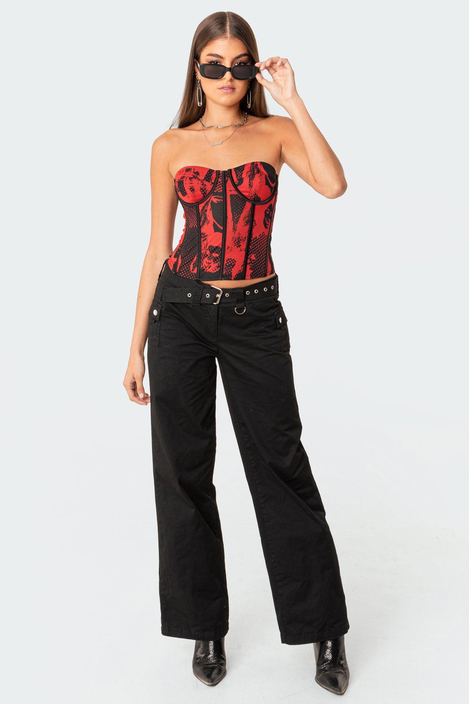 Aly Mesh Corset Top Product Image