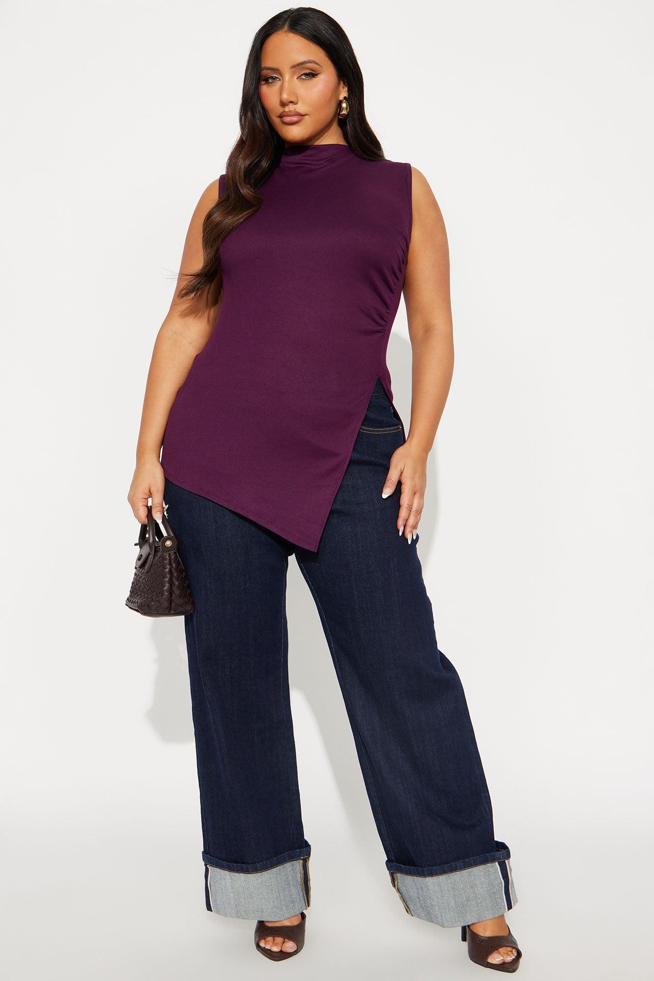 Harmony Sleeveless Top - Plum Product Image