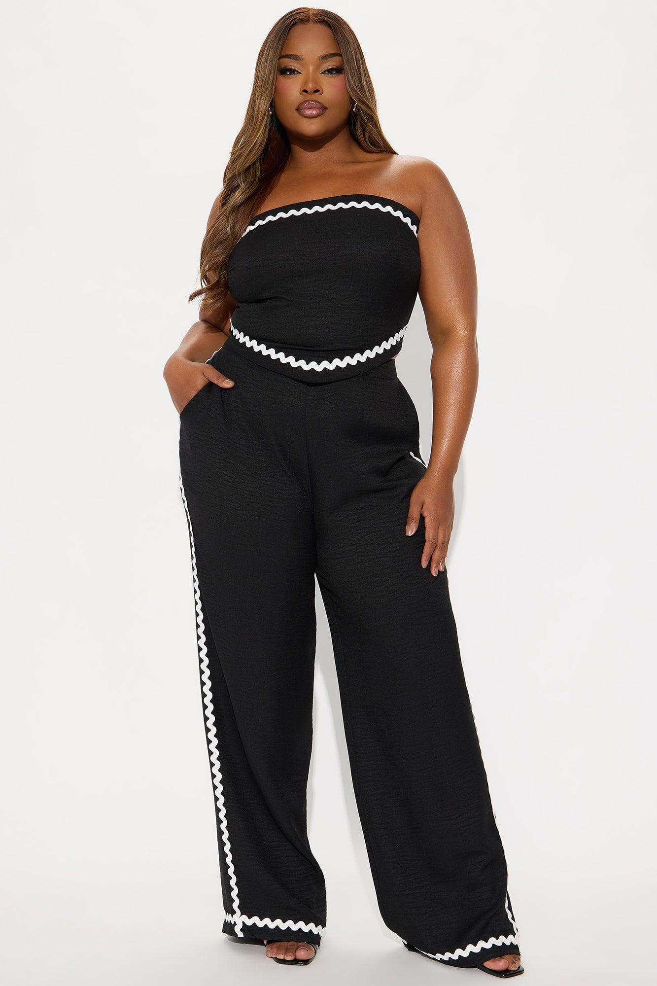 Brenda Linen Pant Set - Black Product Image