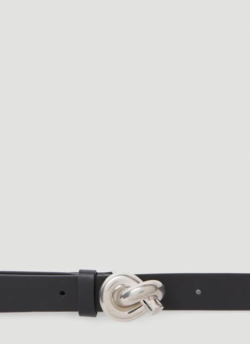 BOTTEGA VENETA Knot Leather Belt In Black Product Image