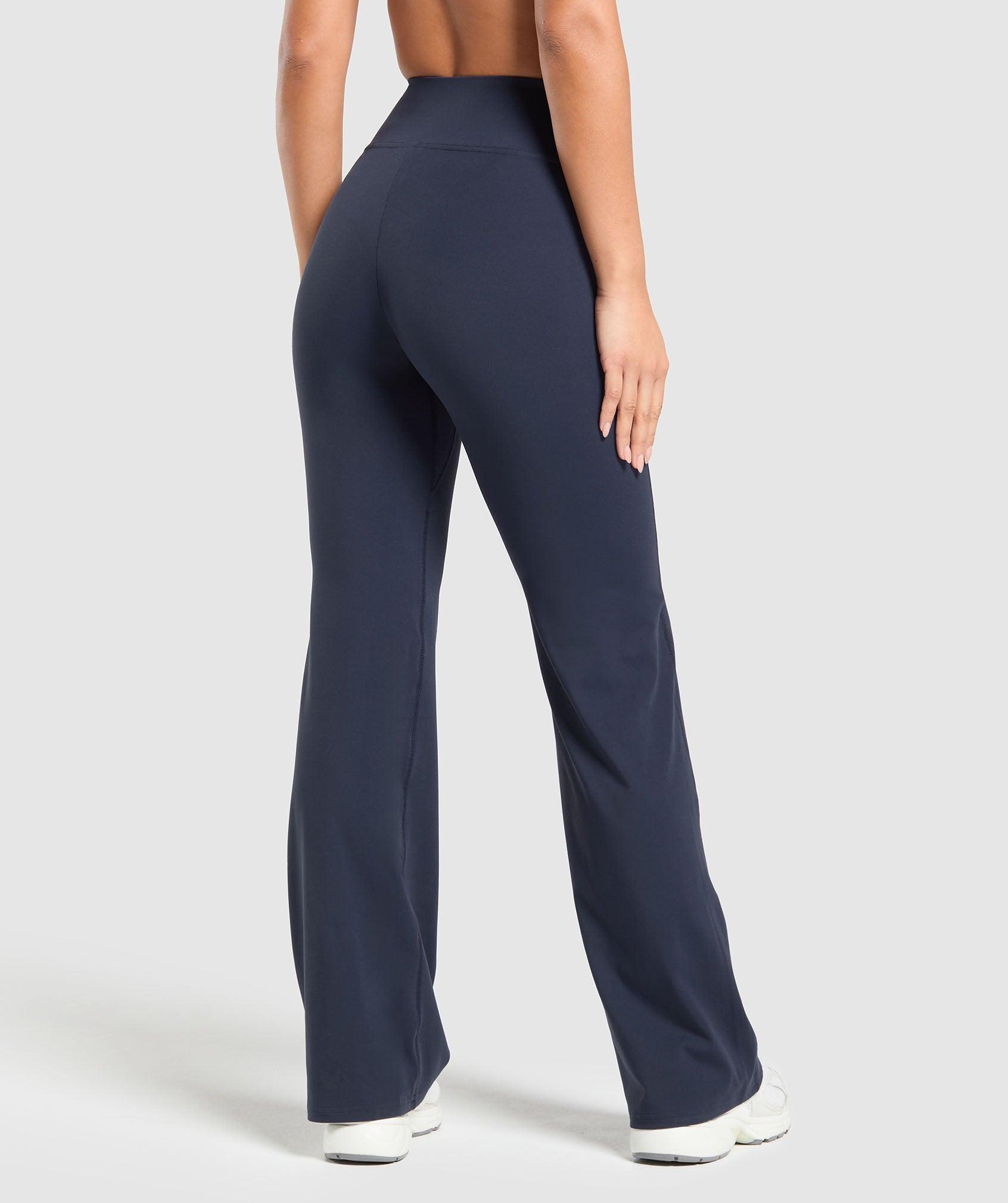 Gymshark Crossover Flared Leggings - Heavy Blue Female Product Image