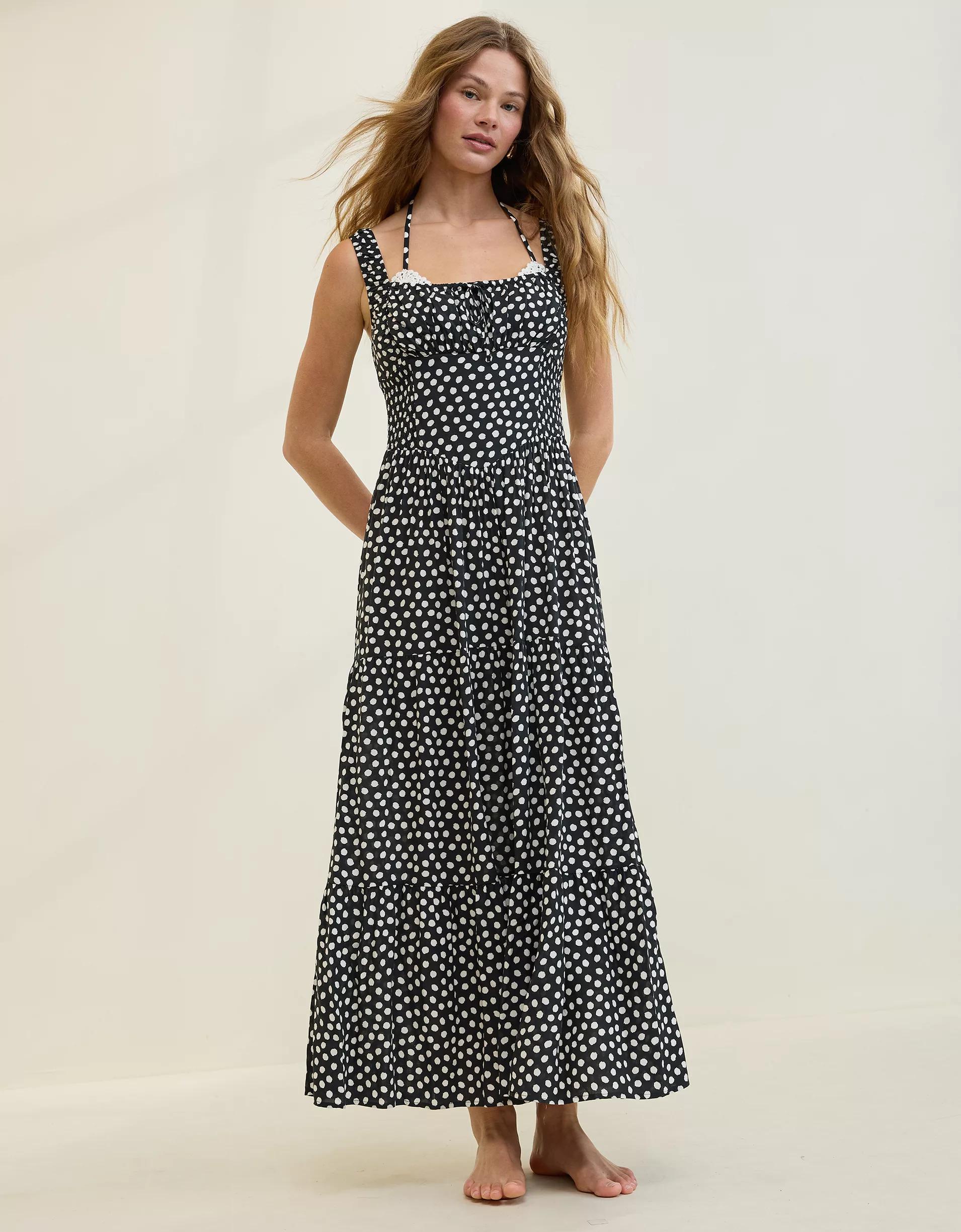 Aerie Polka Dot Maxi Dress Product Image
