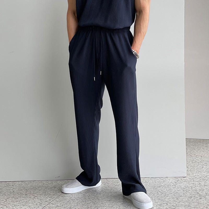 RT No. 11931 PLEATED SLEEVELESS SHIRT & WIDE DRAWSTRING PANTS Product Image