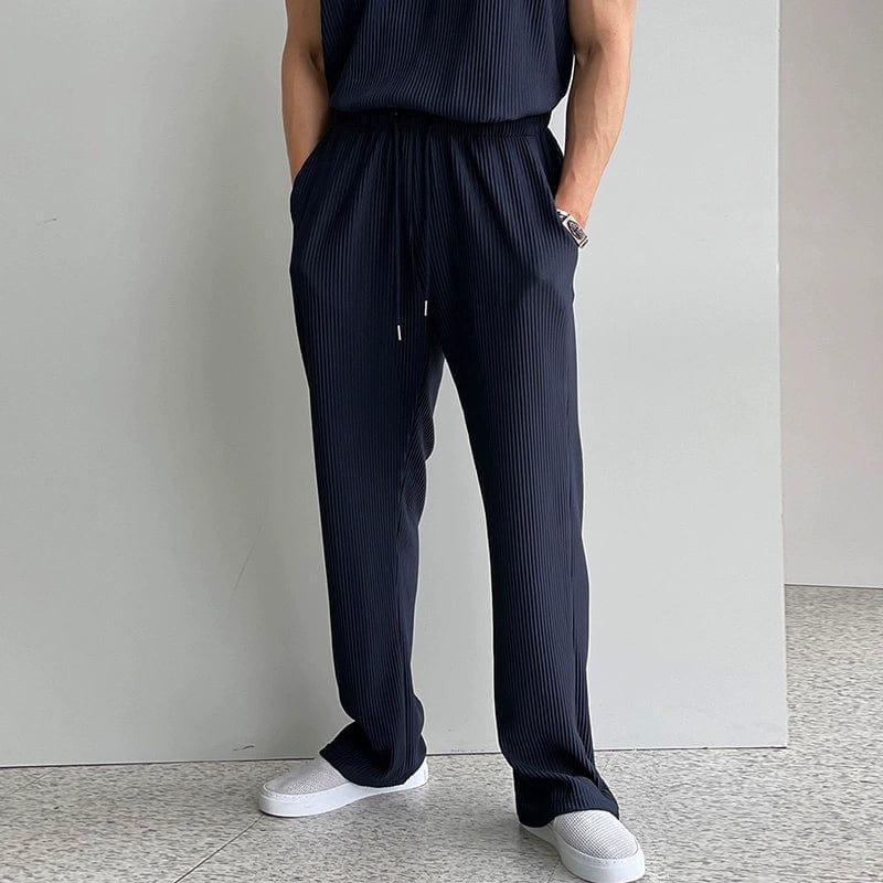 RT No. 11931 PLEATED SLEEVELESS SHIRT & WIDE DRAWSTRING PANTS Product Image