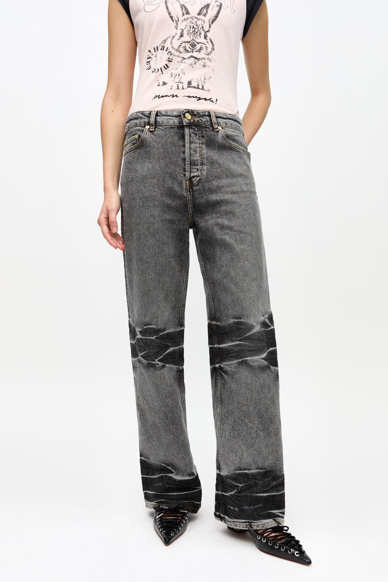 Grey Washed Izey Jeans Product Image