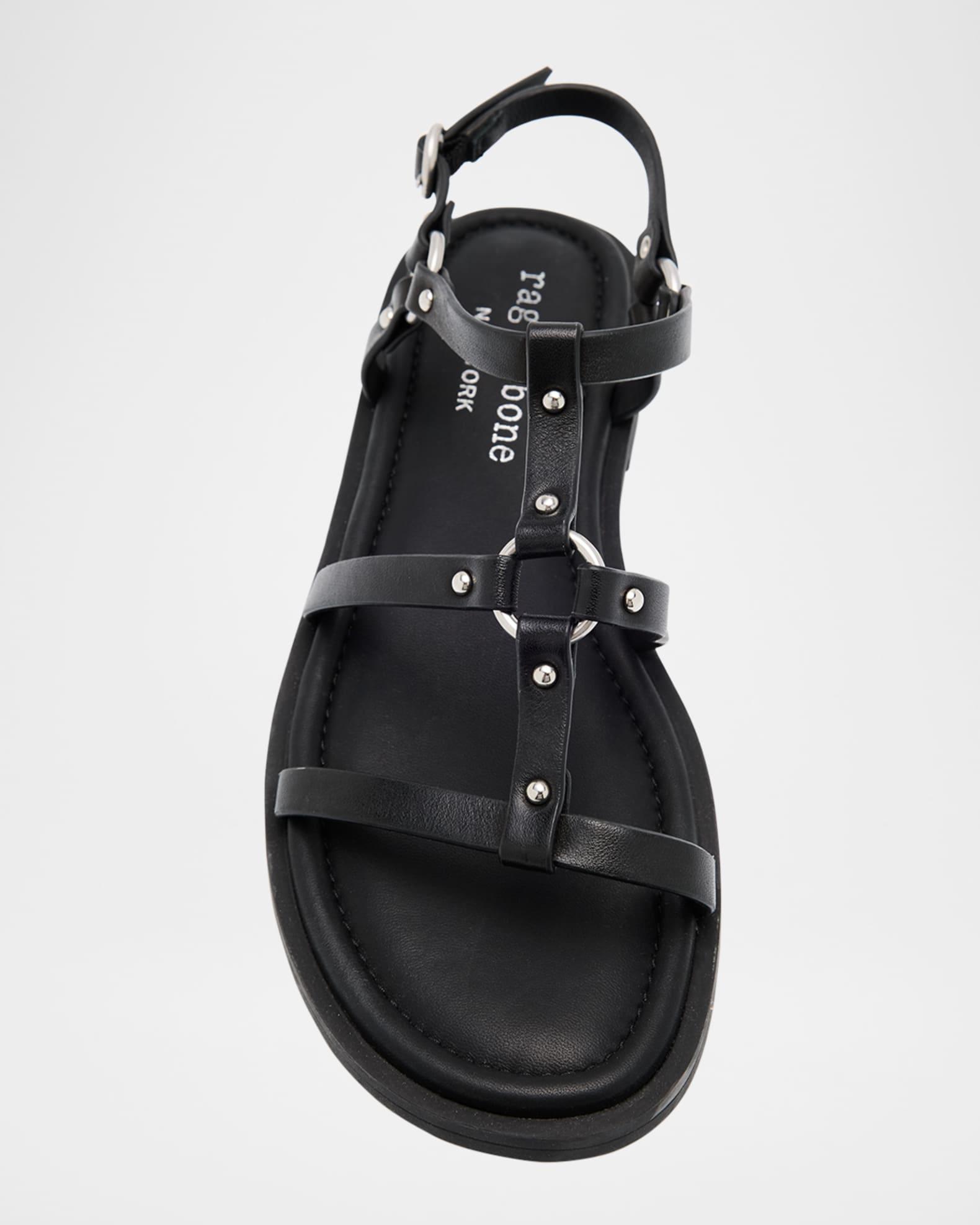 Geo Leather Harness Sandals Product Image