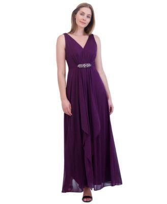 Jessica Howard Womens Glittered Embellished Gown Product Image
