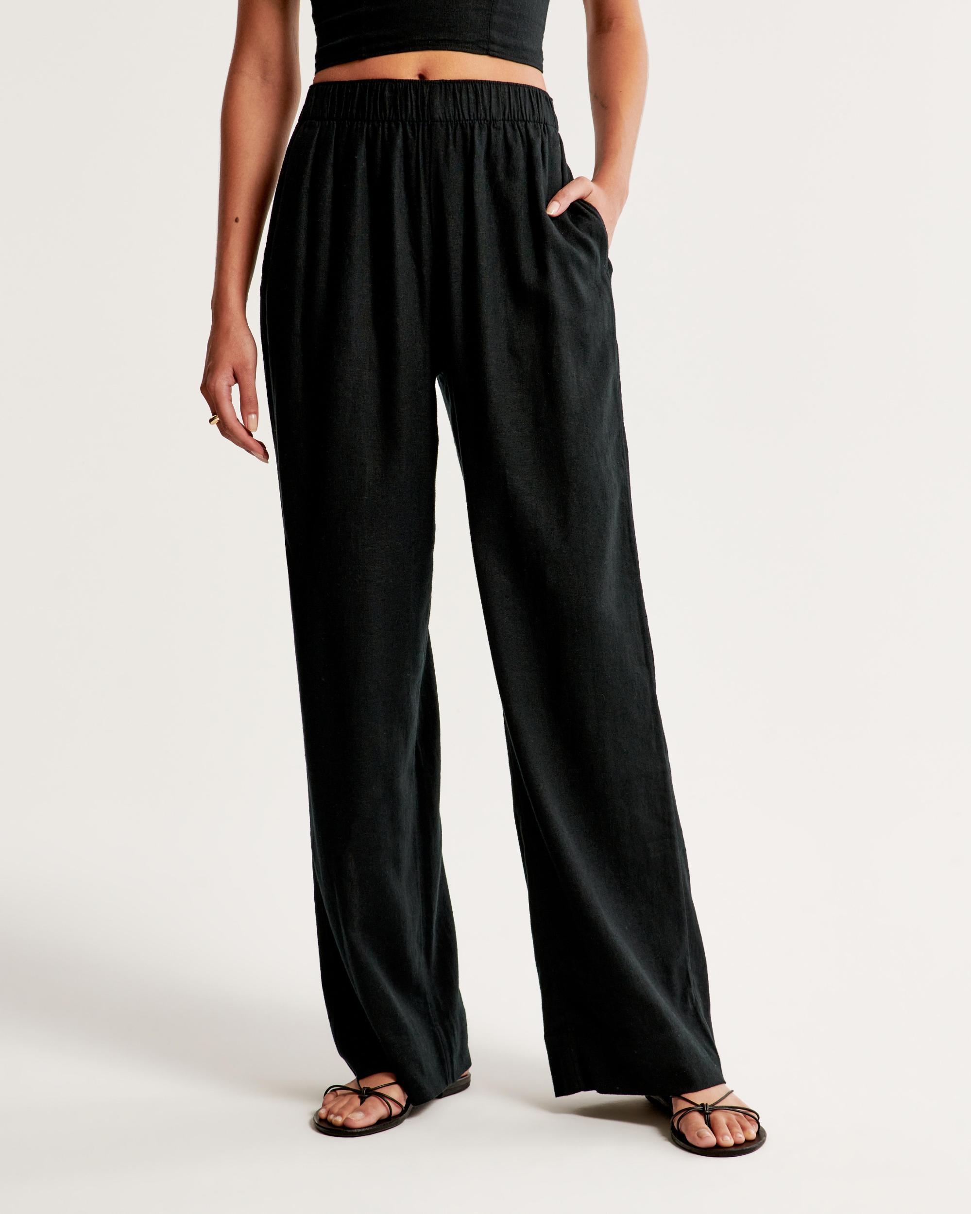 Linen-Blend Pull-On Pant Product Image