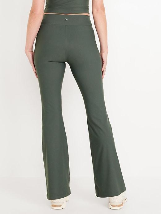 Extra High-Waisted PowerSoft Rib Flare Leggings Product Image