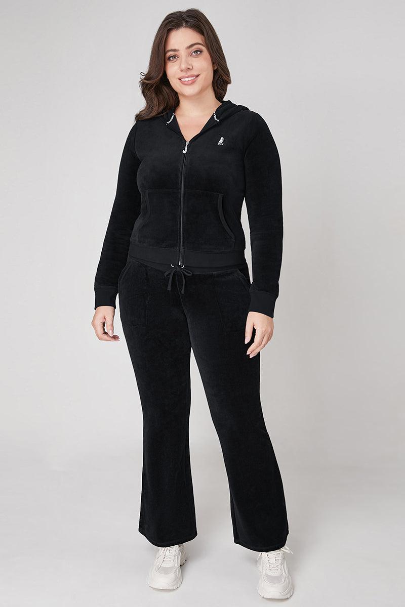 Plus-Size Scottie Cotton Velour Hoodie Product Image