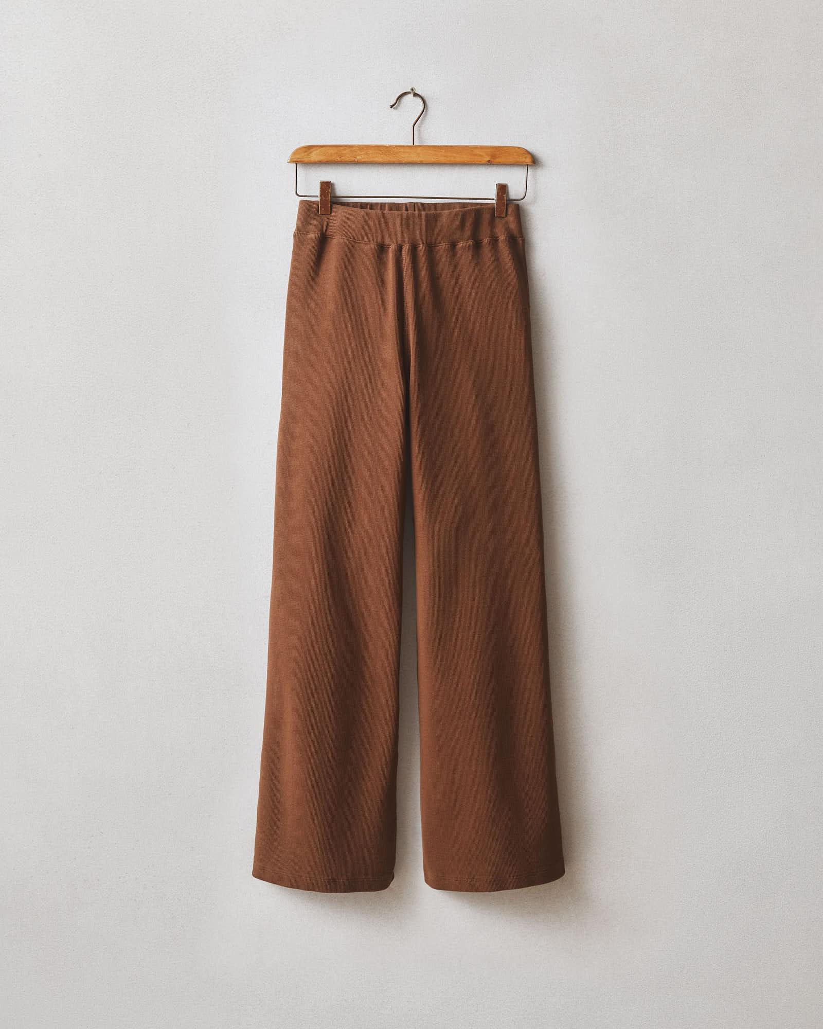 Women's Rib Wide Leg Pant - Potting Soil Female Product Image