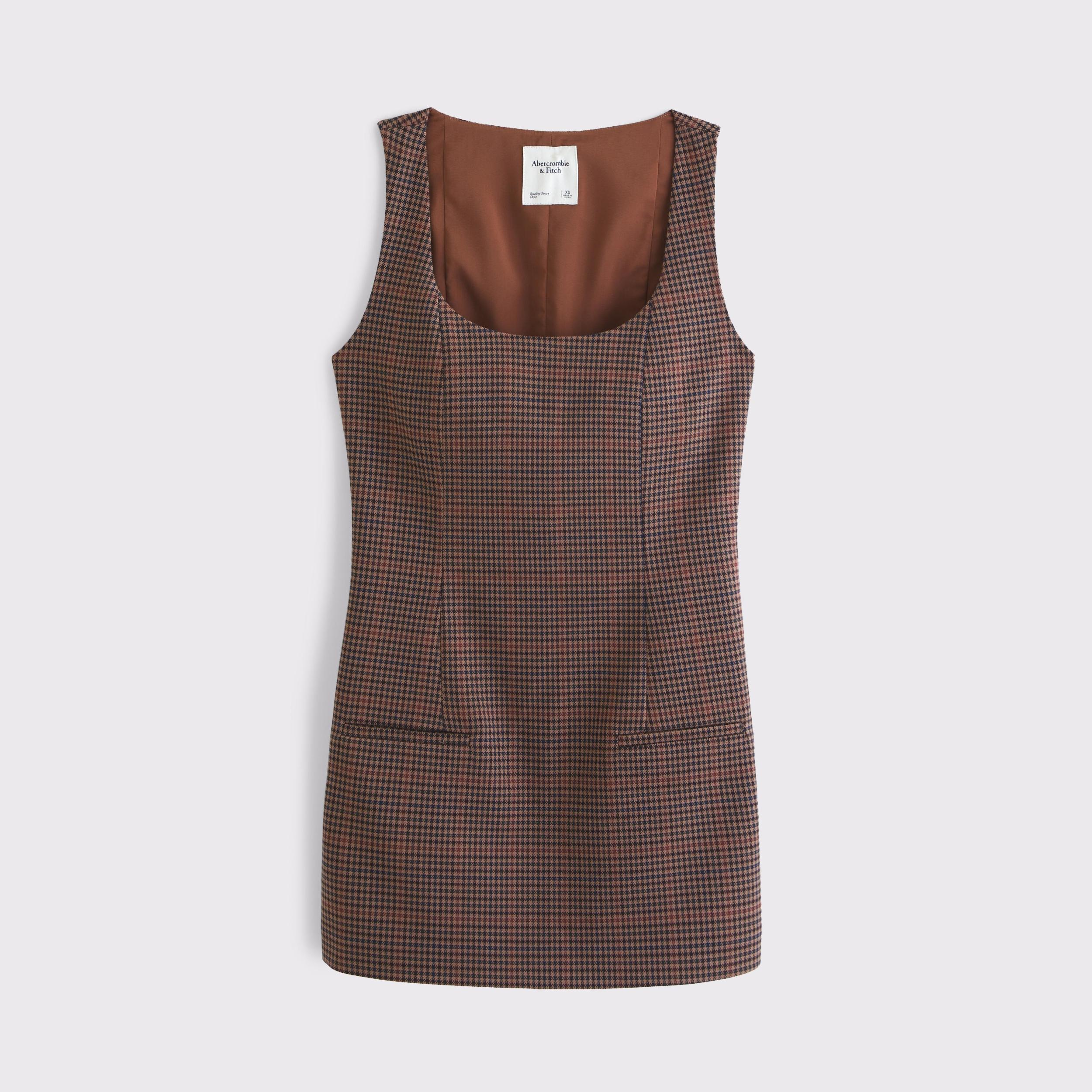 Vegan Suede Pinafore Mini Dress Product Image