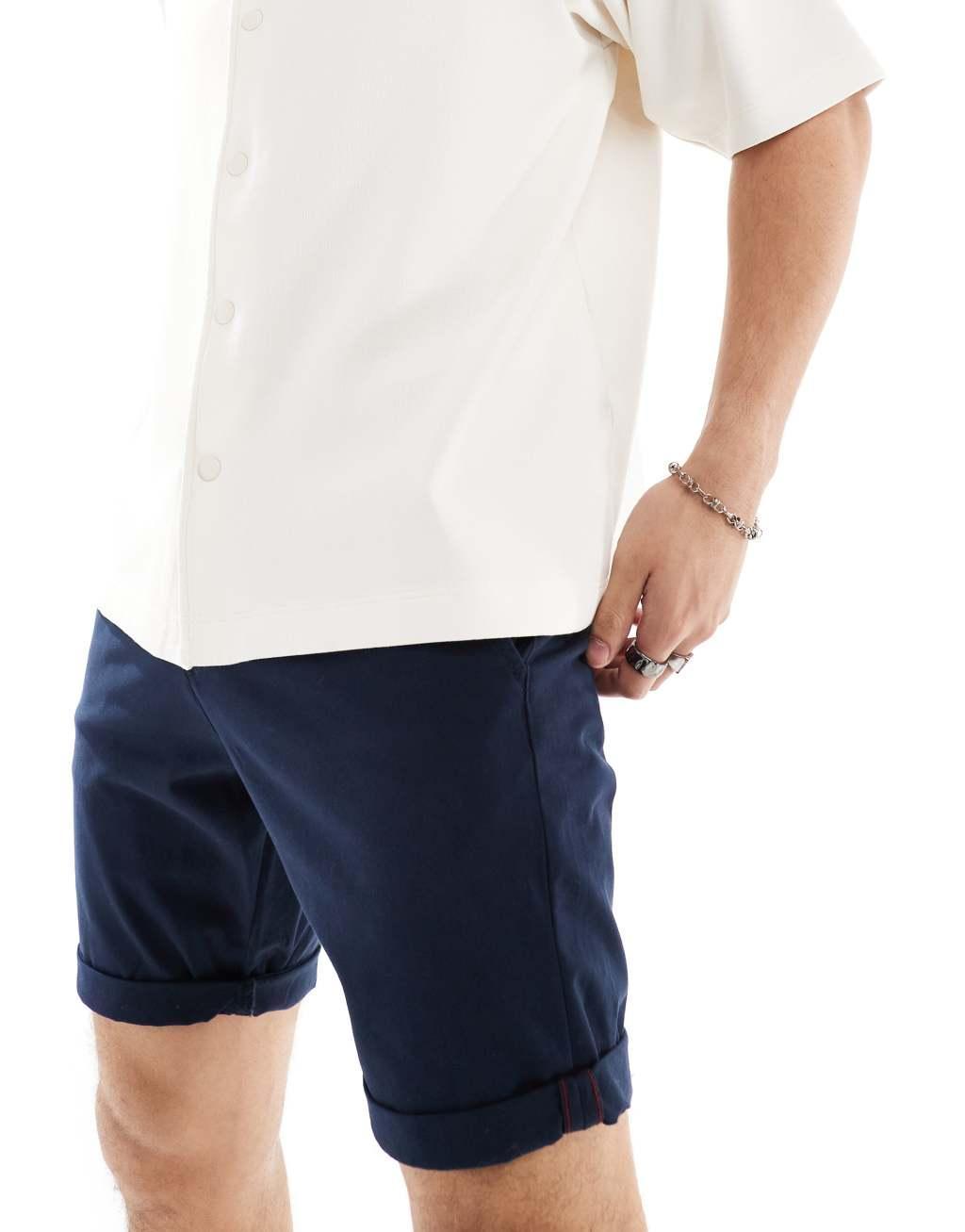 Jack & Jones chino shorts in navy Product Image