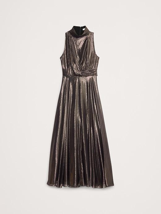 Silk Lamé Maxi Dress Product Image
