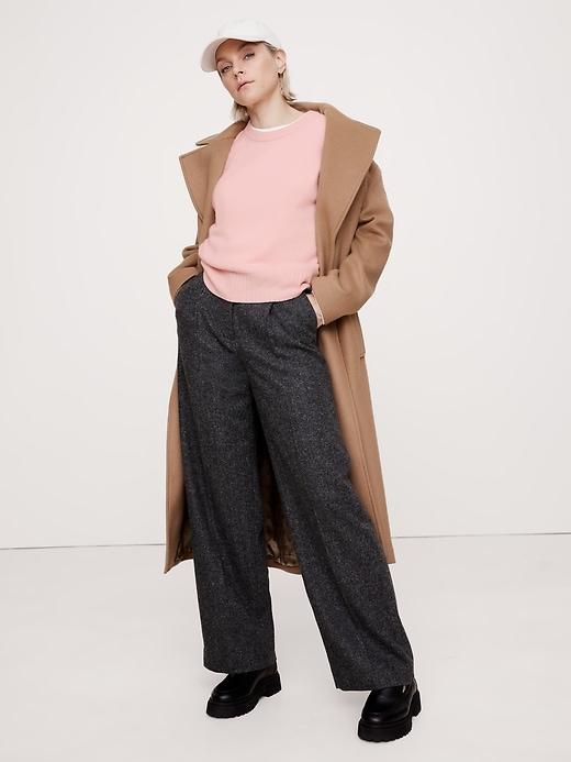 Oversized Midweight Cashmere Crew-Neck Sweater Product Image
