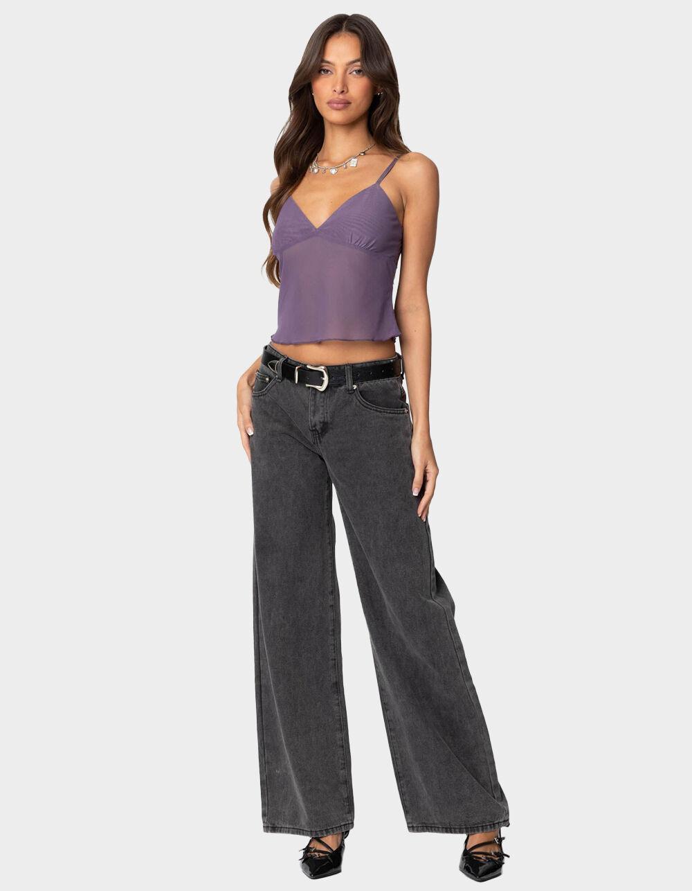EDIKTED Serafina Sheer Mesh Tank Top Product Image