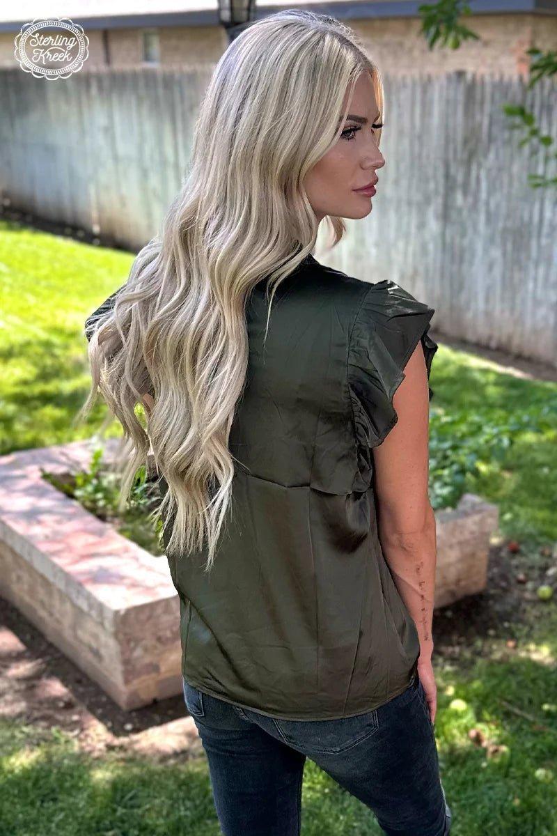 Hunter Green Babydoll Top Product Image