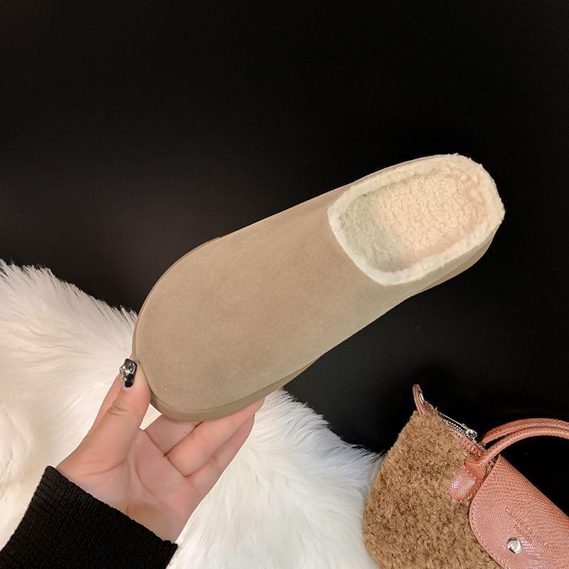 Plain Fleece Lined Mules Product Image