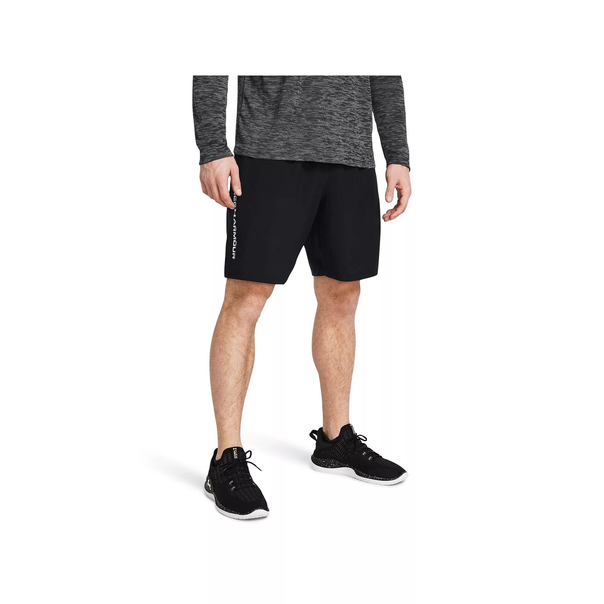 Big & Tall Under Armour Woven Wordmark Shorts, Men's, Size: XL Tall, Black Product Image