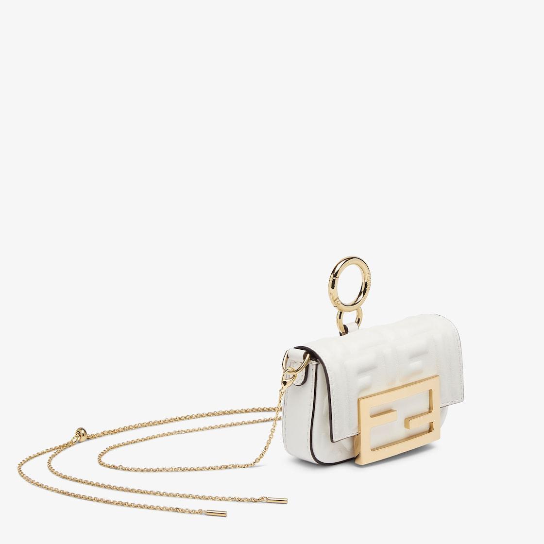 Nano Baguette CharmWhite nappa leather charm Product Image