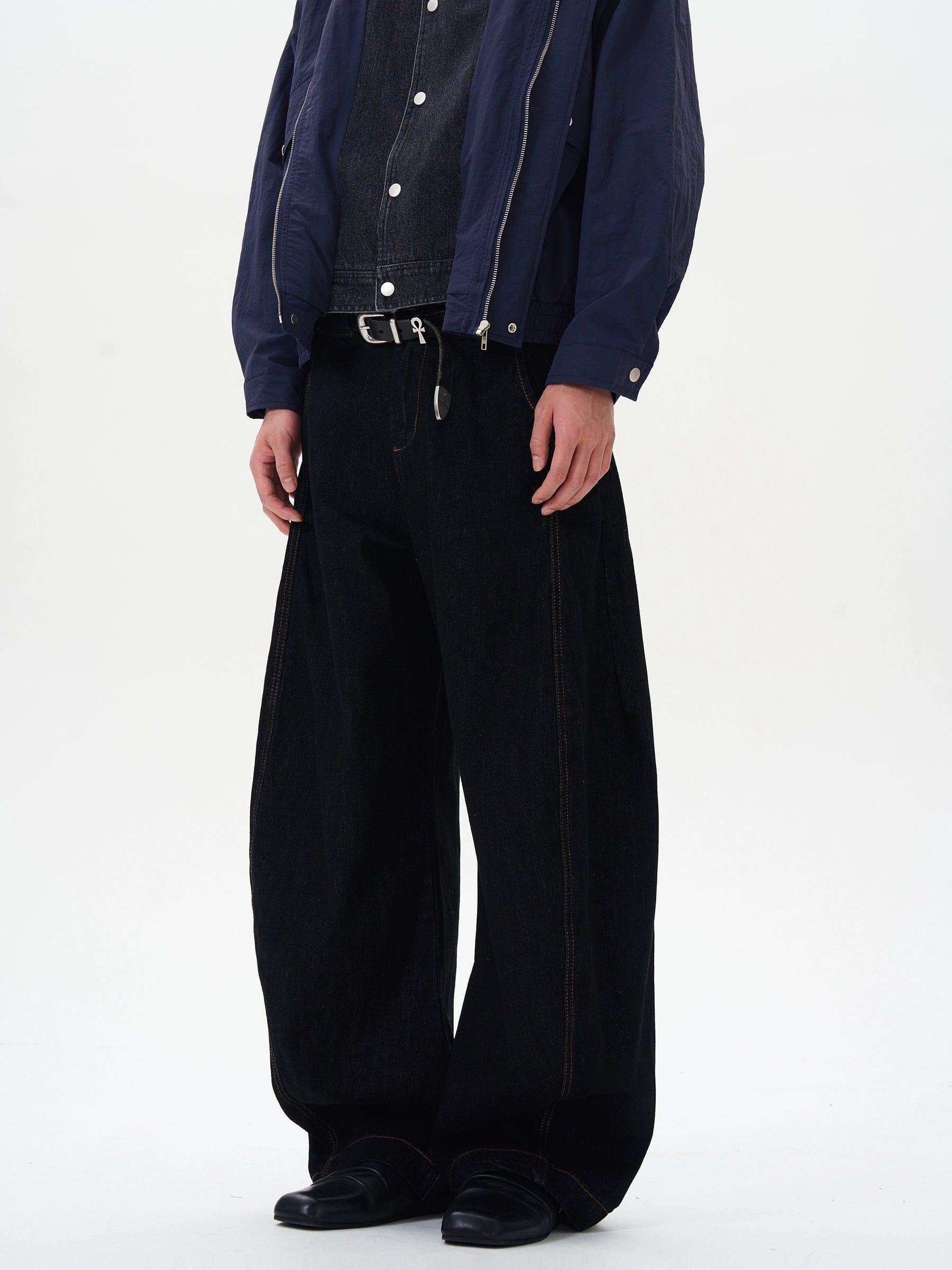 RT No. 12252 BLACK SCIMITAR DENIM JEANS Product Image