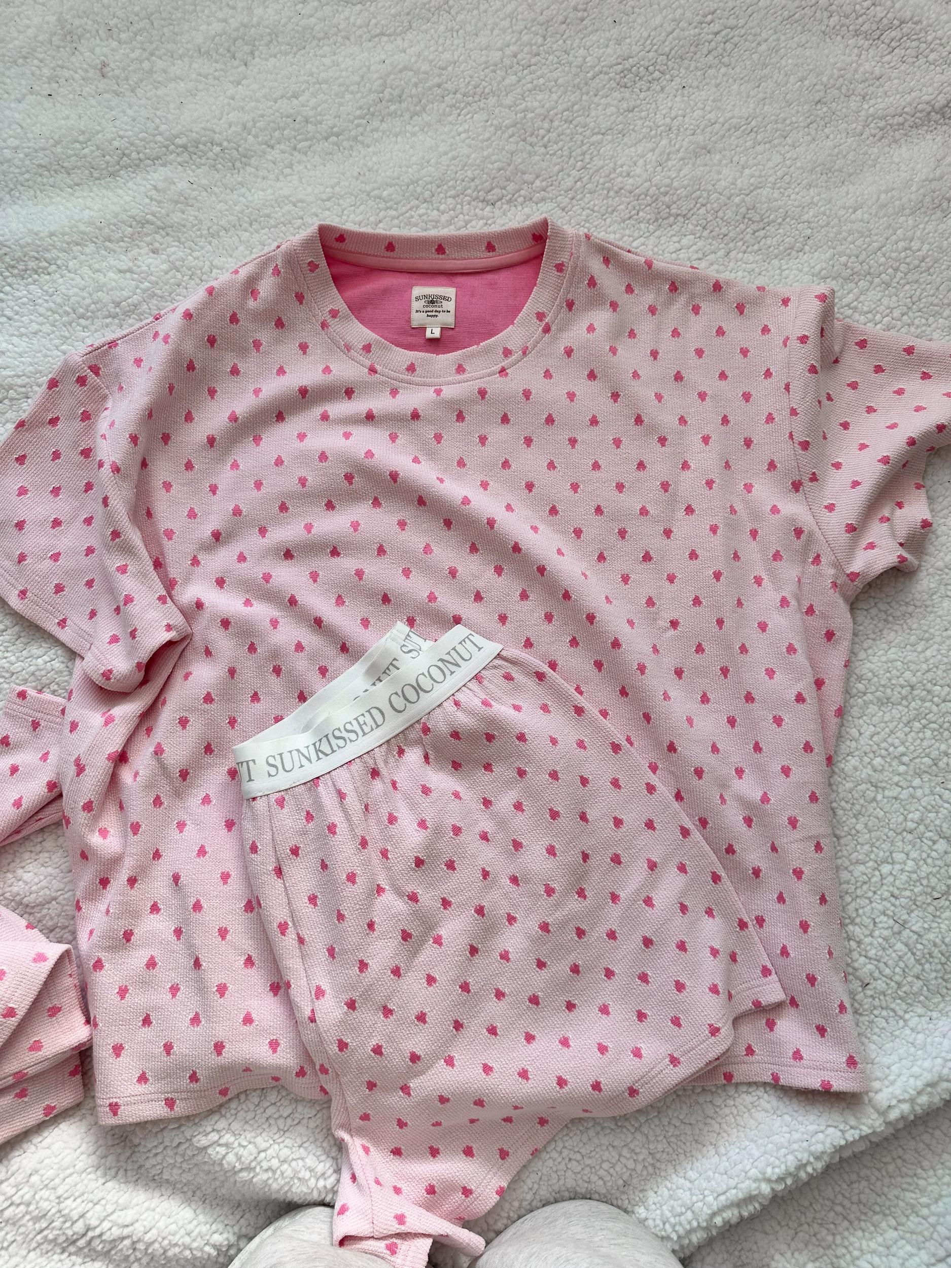Heart Pajama Shorts Product Image