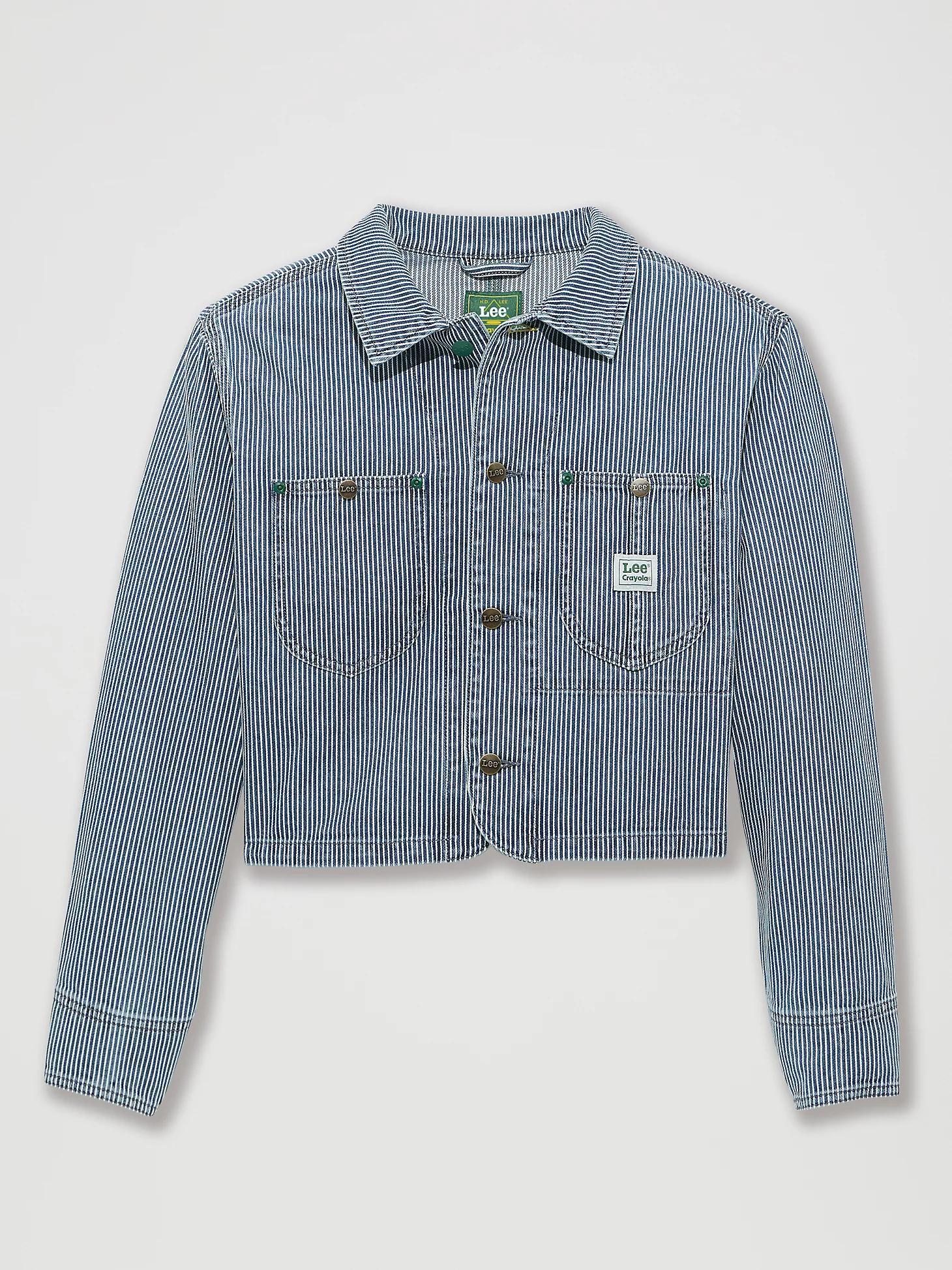 Women's Lee® x Crayola® Railroad Stripe Crop Chore Jacket | Women's Jackets & Outerwear | Lee® Product Image