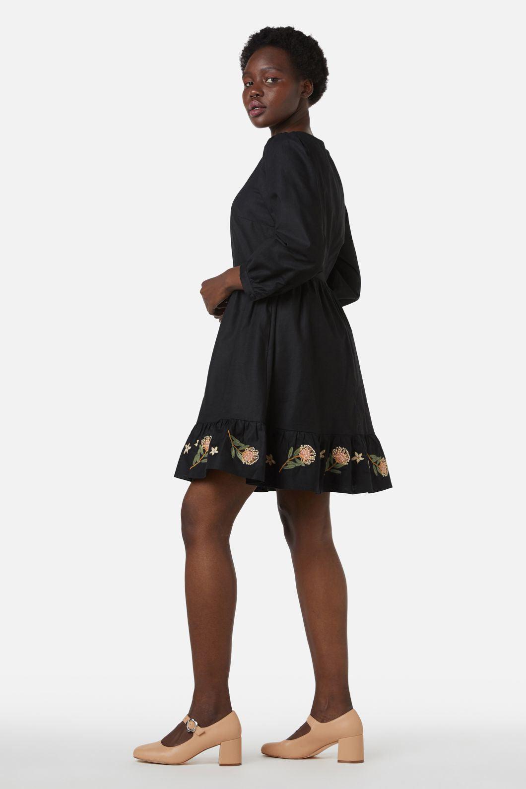 Protea Embroidered Dress Product Image